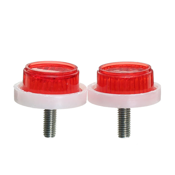 2pcs License Plate Round Bolt On Reflector for Motorcycle ATV Scooter Dirt Bikes
