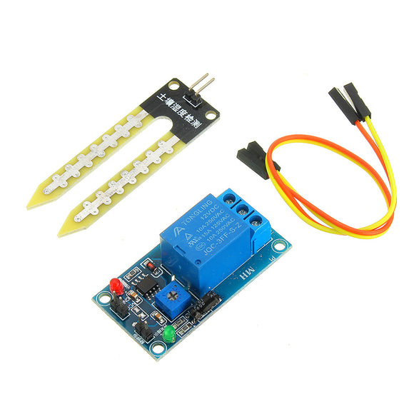 10pcs DC 12V Relay Controller Soil Moisture Humidity Sensor Module Automatically Watering