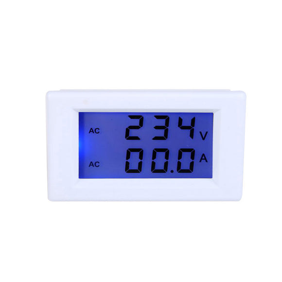 D85-2041 LCD Display Digital AC100-300V 50A Ammeter Voltmeter Meter Tester Amp Panel Meter With Blue Blacklight