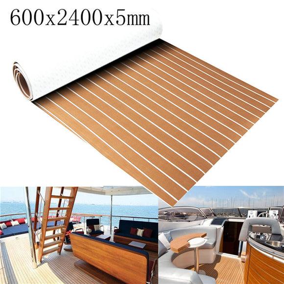600x2400x5mm Marine Flooring Faux Teak EVA Foam Boat Decking Sheet