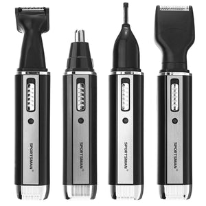 4 In 1 Electronic Trimmer Washable Nose Hair Eyebrow Sideburn Beard Trim Heads