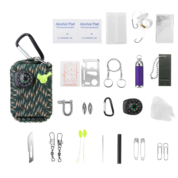 29 In 1 Emergency Survival Kit First Aid EDC Tools Camping Rescue Gear Tools Kit