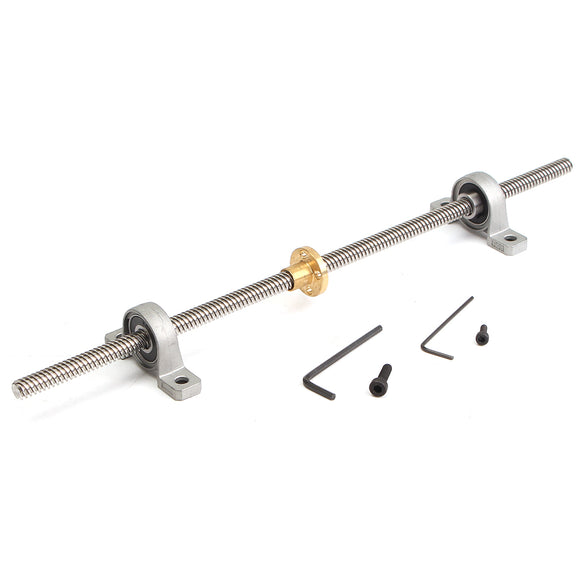 T8 300mm Stainless Steel Lead Screw Coupling Shaft Mounting Bracket  For 3D Printer
