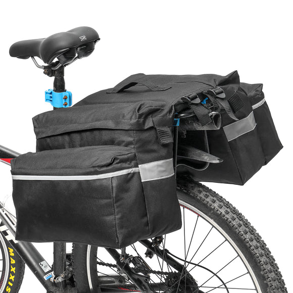 BIKIGHT 25L 600D Fabric Waterproof Bicycle Rear Rack Seat Trunk Tail Storage Bag