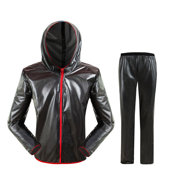 Motorcycle Unisex Riding Rain Coat Suit Skinsuit Ultra Thin Breathable Portable Rain Coat Suit