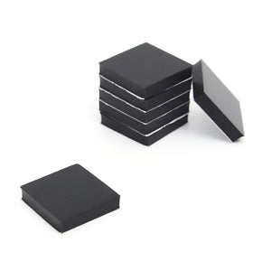 100Pcs 20mm Square Black Silicone Oval Model Bases Support for Wargames Table Games