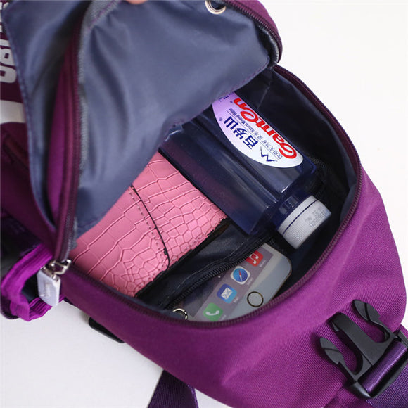 Women Nylon Light Chest Bags Casual Shoulder Bags Outdoor Sports Crossbody Bags