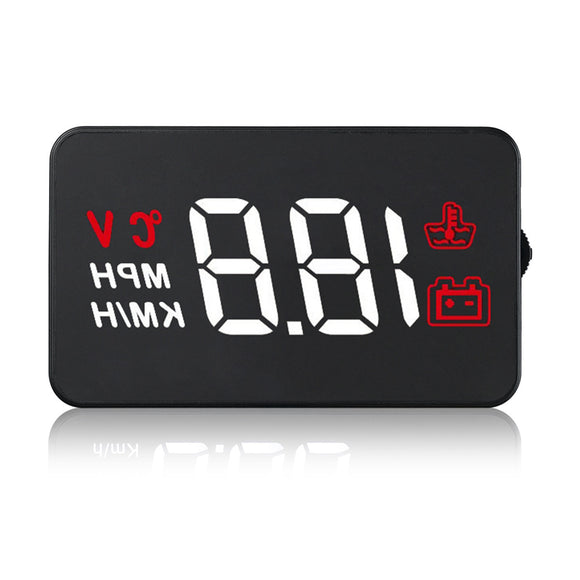 3.5 Inch Car HUD Head Up Display Windshield Projecter OBD2 Speed RPM Water Temperature Voltage Display