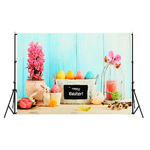 7x5ft/5x3ft Happy Easter Theme Thin Vinyl Photography Backdrop Background Studio Photo Prop