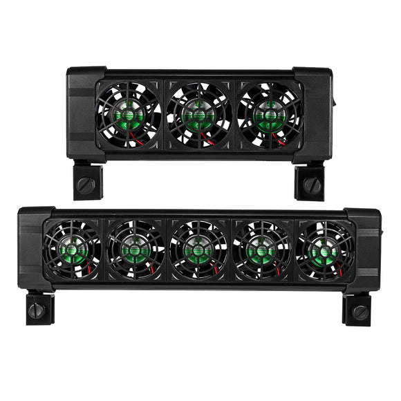 12V 3/5 Fans Adjustable Aquarium Water Cooling Fan Fish Tank Cold Wind Chiller