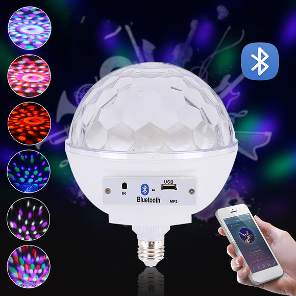 AC100-240V E27 Voice Control Music Speaker Colorful LED bluetooth Light Bulb for Stage Party