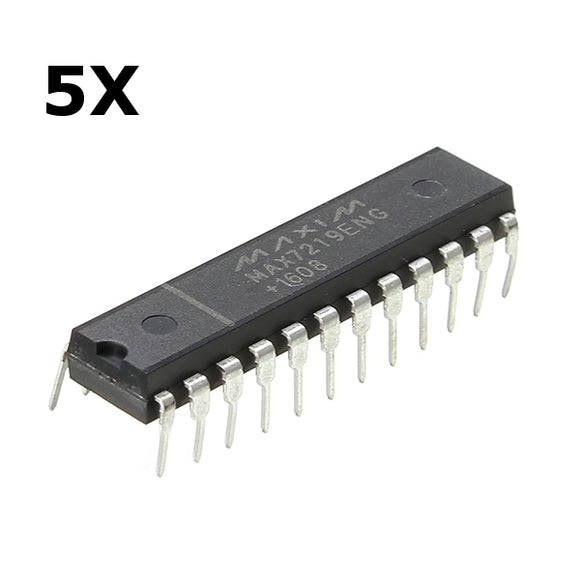 5Pcs IC MAX7219 PMIC DIP-24 Pin 8 Bit LED Display Driver