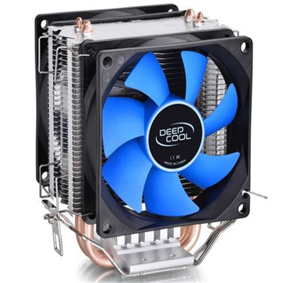 Deepcool 80X80X25mm Double Fan CPU Heat Sink Cooling Fan for LGA1156/775/1150/1155/1151