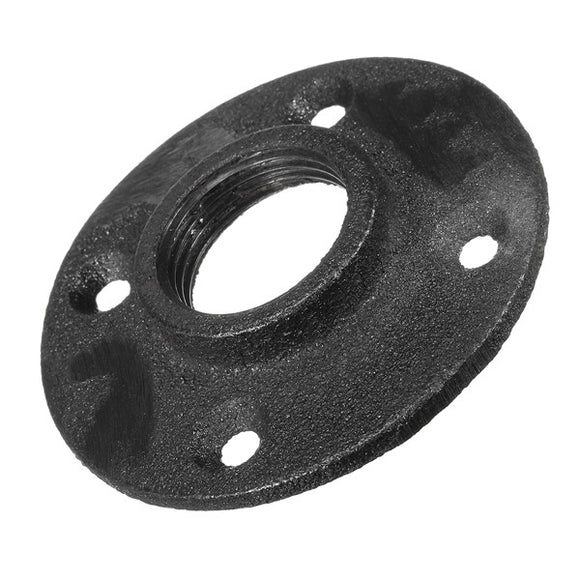 1 Inch Black Malleable Threaded Iron Floor Flange Steel Iron Pipe Fitting Wall Mount