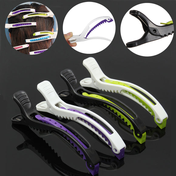 6pcs Alligator Sectioning Hair Clips Separate Haircut Grip Styling Clamp Salon Hairdressing
