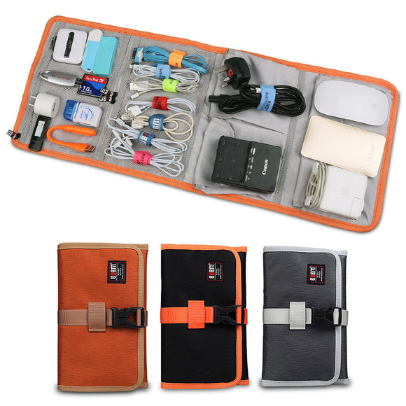 BUBM RDP Folded Travel Organizer Earphones Cable Storage Bag Wash Bag Electronics Accessories Case