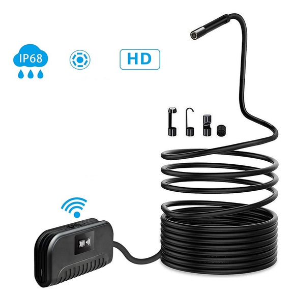 WiFi HD 2M 1080P Borescope IP68 Waterproof 6 LED Lights Built-in 2600mAh Rechargeable Lithium Batter