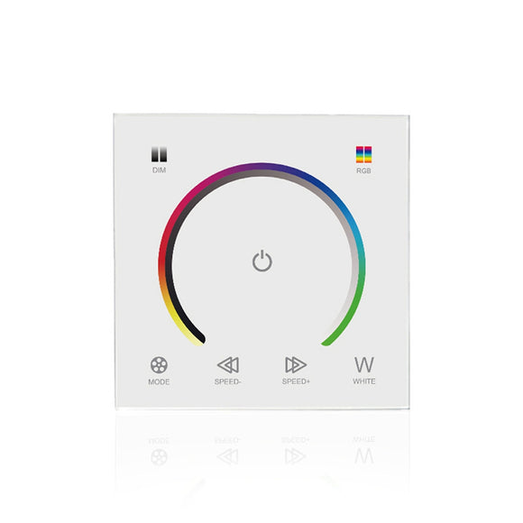 LUSTREON Touch Panel Color Changing Light Switch Dimmer Controller for RGB LED Strip DC12-24V