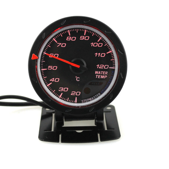 60mm Car Water Temperature Gauge With Sensor Black Face 20-120 Celsius Water Temp Meter