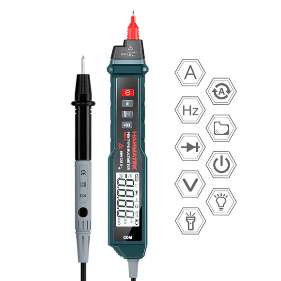 HANMATEK DM10 Pen Type True RMS Digital Multimeter Auto Measurement Non-contact ACV/DCV Handheld Electronic Tester