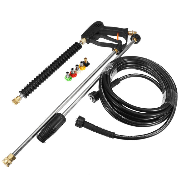 High Pressure Washer Gun Water Jet Wash Gun 3000 PSI with 5-color Pressure Water Washer Nozzles