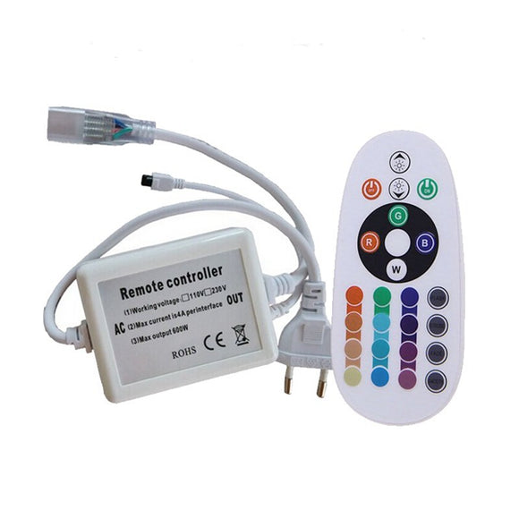 Wireless AC220V RGB 24 Key IR Remote Controller For SMD5050 LED Strips