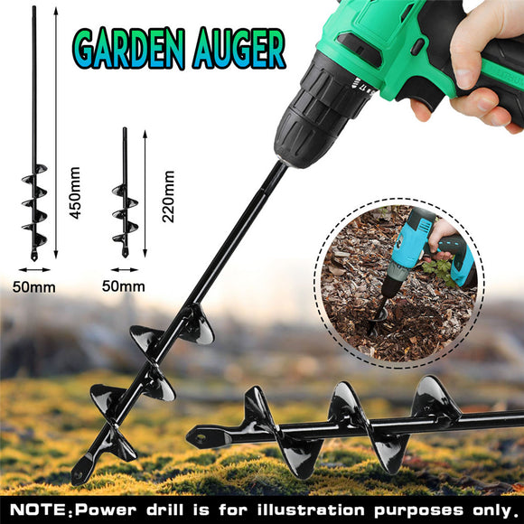 5x22/5x45cm Garden Auger Small Earth Planter Drill Bit Post Hole Digger Earth Planting Auger Drill Bit for Electric Drill
