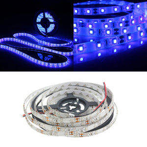 0.5/1/2/3/4/5M SMD3528 Purple Waterproof LED Strip Light Blacklight for Indoor Outdoor DC12V