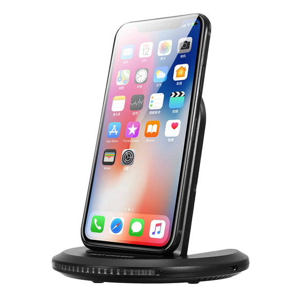 2-Coils 12W Qi Wireless Charger Fast Charging Stand Station Dock For iPhone X/8/Plus Samsung S8