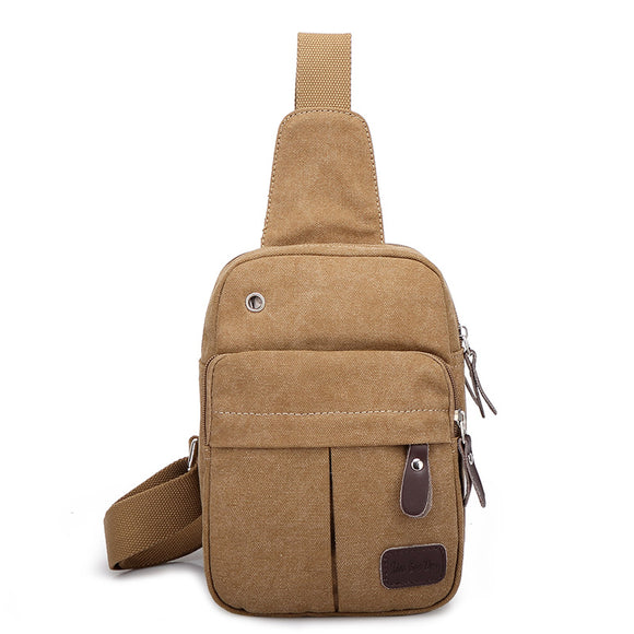 Men Canvas Retro Crossbody Bag Multifunctional Shoulder Satchel