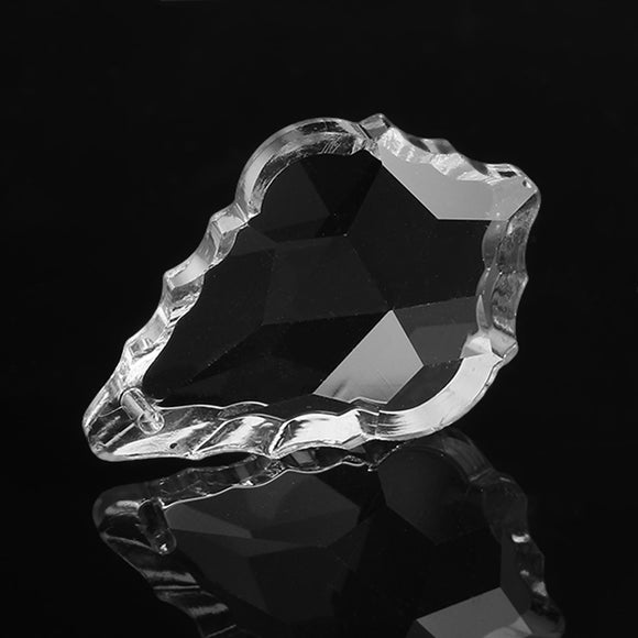 5PCS 38MM Chandelier Clear Crystal Glass Maple Leaf Pendant Lamp Prisms Part Decor
