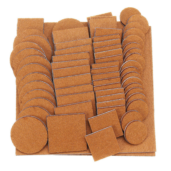 82PCS Felt Furniture Pads Chair Leg Floor Protection Round Square Adhesive Pads