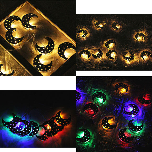 10 LED String Light Meniscus for Islam Eid Ramadan Moon Home Party Decor Ornament