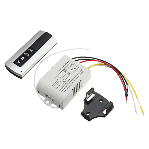 2-Way ON/OFF Remote Control Switch Receiver Transmitter Base For LED Lamps