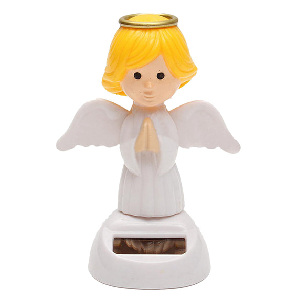 Solar Powered Toy Bobble Head Moving Wings Dancing Angel