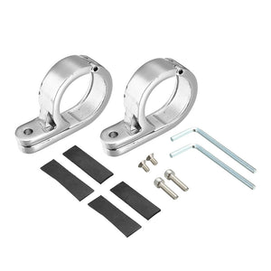 Pair Chrome Motorcycle Handlebar Mounts Clamp Clock 32mm/1.25inches For Harley