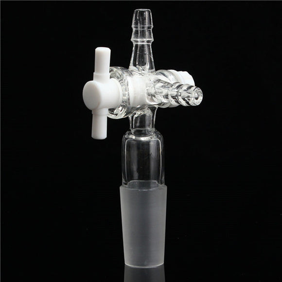 24/40 Joints 3-Way Glass Flow Control Adapter Lab Glassware