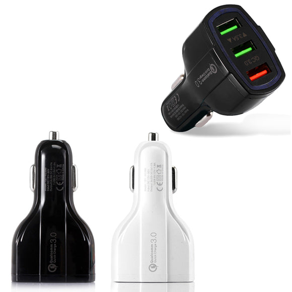 Bakeey QC3.0 3.5A Fast USB Car charger 3 Port For iPhone X Pocophone f1 Oneplus 6T Xiaomi mi8 P20 S9