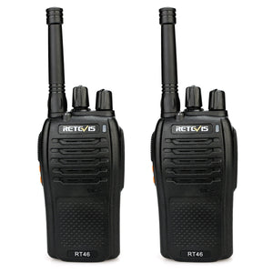 Retevis RT46 License-free Walkie Talkie FRS Monitor Scan SOS Alarm Two Way Radio Station With USB Charging Cable