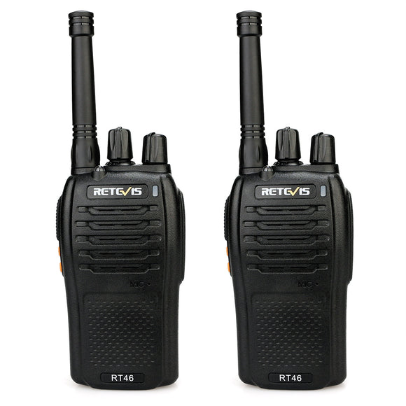 Retevis RT46 License-free Walkie Talkie FRS Monitor Scan SOS Alarm Two Way Radio Station With USB Charging Cable