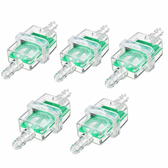 5pcs 6mm Inline Fuel Oil Filter for Motorcycle Moped Scooter Dirt Bike Green