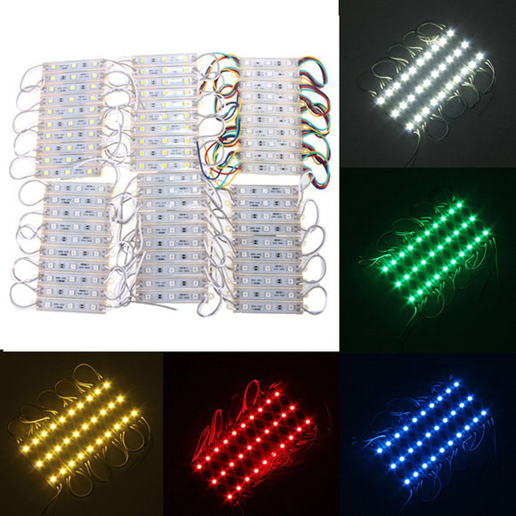 10 Pieces 5050 SMD 30 LED Module Rigid Strip String Light Multi-Colors Waterproof DC 12V