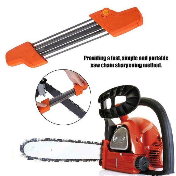 Orange 2 IN 1 13/64 5.2mm Chainsaw Chain Quick File Sharpener Chain Saw Sharpening Kit For Stihl 3/8P .404 Inch