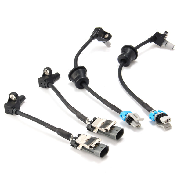 4pcs Front Rear ABS Wheel Speed Sensor For 2005 2006 Chevrolet Equinox 3.4L