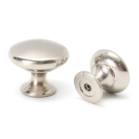24/30mm Stainless Steel Nickel Pull Knob for Kitchen Cabinet Door with Screw