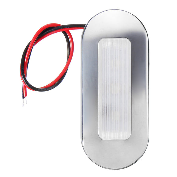 3led Blue White LED Oblong Courtesy Light Yacht Marine Boat Stair Deck Garde