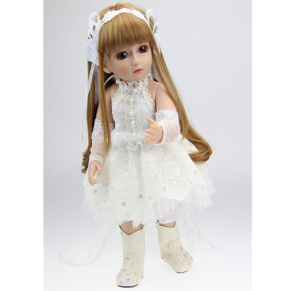 BJD Joints Doll Girl  White Princess Handmade Realistic Dress Play House Toys Gifts