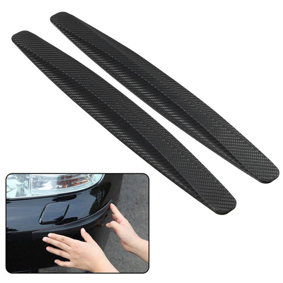 2PCS Universal Car Carbon Fiber Anti-Rub Strip Bumper Body Corner Guard Guard