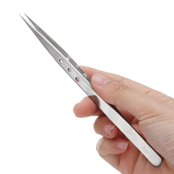 MECHANIC Aaa-12 Precision Pointed Tweezer Stainless Steel Lengthened Thickening Medical Anti-Static