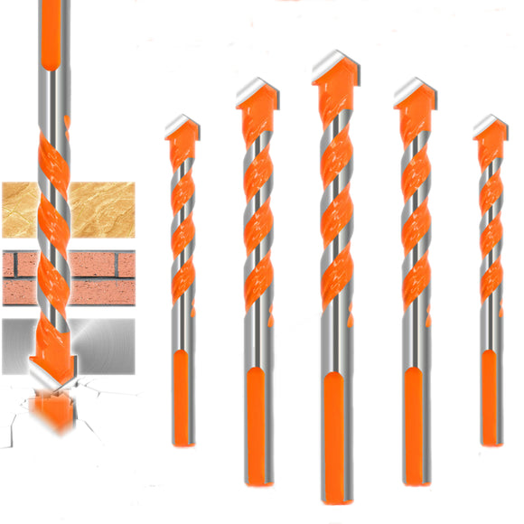 5Pcs 6/6/8/810mm Triangular-overlord Handle Multifunctional Drill Bits Twist Drill Set